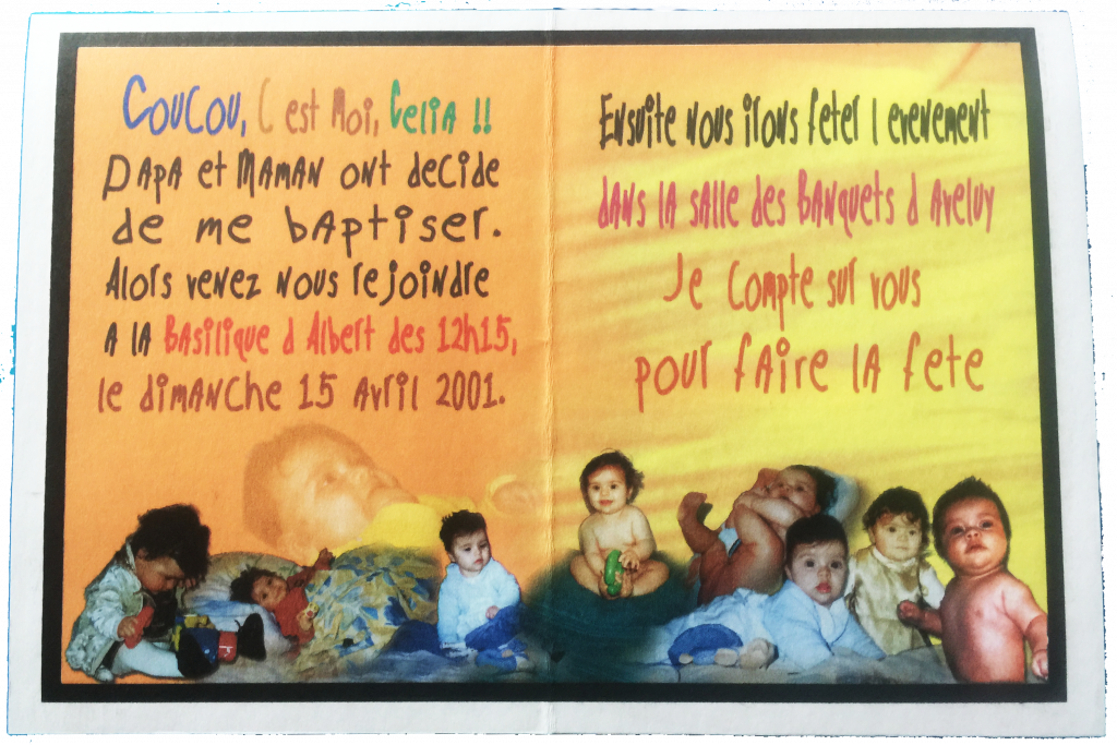 carte bapteme